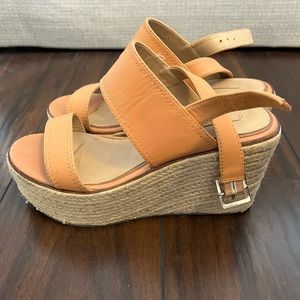 Tan Espadrille Wedges